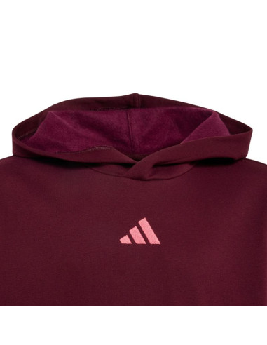 Bluza dla dzieci adidas essentials hoodie bordowa kt3380