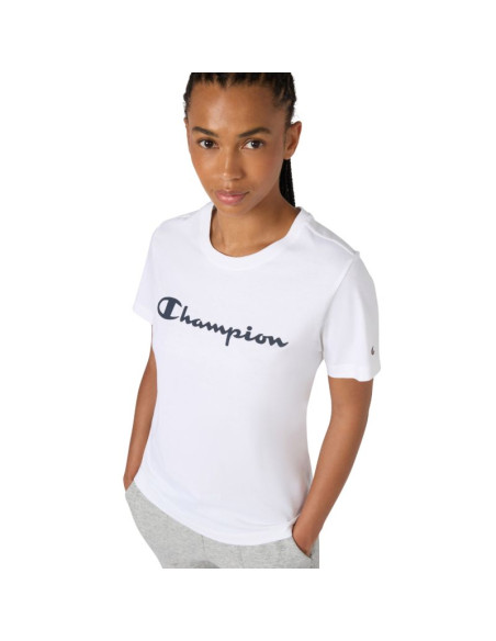 Koszulka damska champion short sleeve biała 118428 ww001