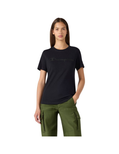 Koszulka damska champion short sleeve czarna 119125 kk001