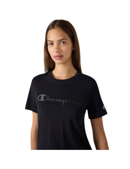Koszulka damska champion short sleeve czarna 119125 kk001