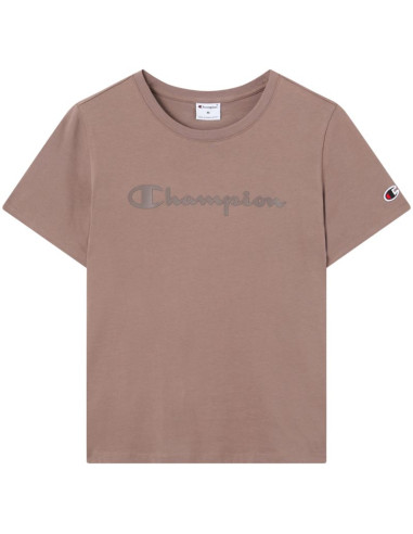 Koszulka damska champion short sleeve ciemny beż 119125 ms513