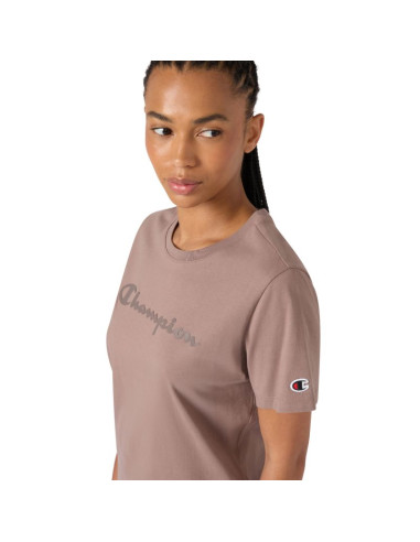 Koszulka damska champion short sleeve ciemny beż 119125 ms513