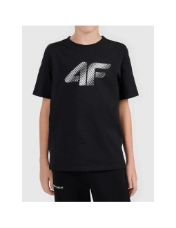 T-shirt bawełniany chłopięcy z logo 4f 4fjwmm00ttshm3604-20s