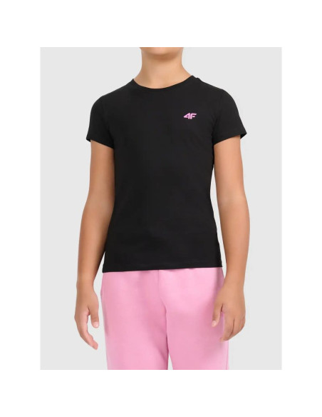 T-shirt bawełniany dziewczęcy 4f 4fjwmm00ttshf3615-20s
