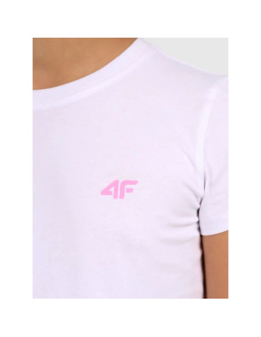 T-shirt bawełniany dziewczęcy 4f 4fjwmm00ttshf3615-10s