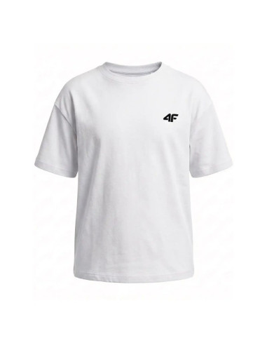 T-shirt bawełniany dziewczęcy 4f 4fjwmm00ttshf3601-10s