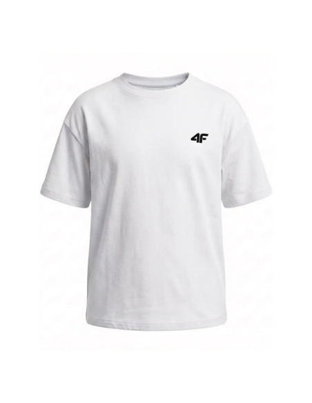 T-shirt bawełniany dziewczęcy 4f 4fjwmm00ttshf3601-10s