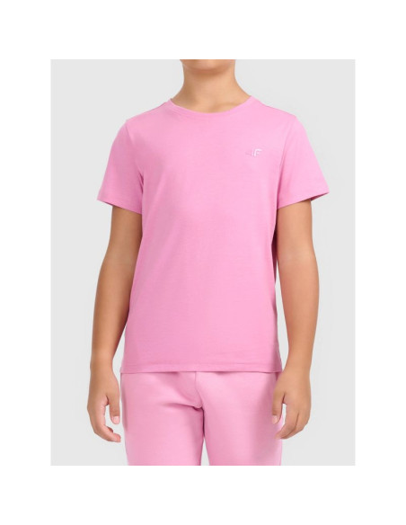T-shirt bawełniany dziewczęcy 4f 4fjwaw26ttshf3528-54s
