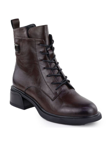 Skórzane botki damskie workery brązowe filippo dbt7369