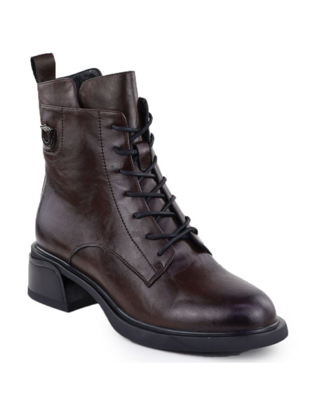 Skórzane botki damskie workery brązowe filippo dbt7369