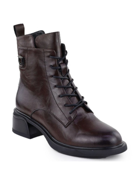 Skórzane botki damskie workery brązowe filippo dbt7369