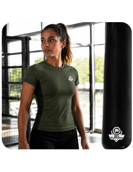 Rashguard damski army green combatwear | dbx bushido