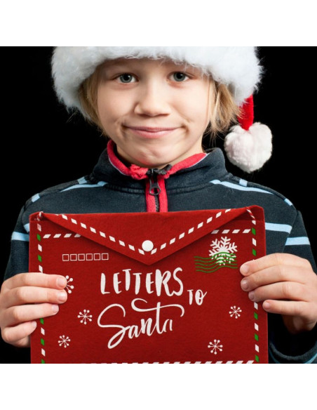 Koperta świąteczna list do świętego mikołaja filcowa 38x30cm letters santa