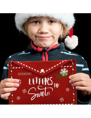 Koperta świąteczna list do świętego mikołaja filcowa 38x30cm letters santa
