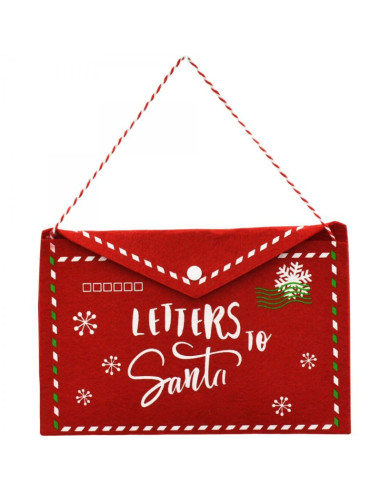 Koperta świąteczna list do świętego mikołaja filcowa 38x30cm letters santa