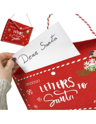 Koperta świąteczna list do świętego mikołaja filcowa 38x30cm letters santa