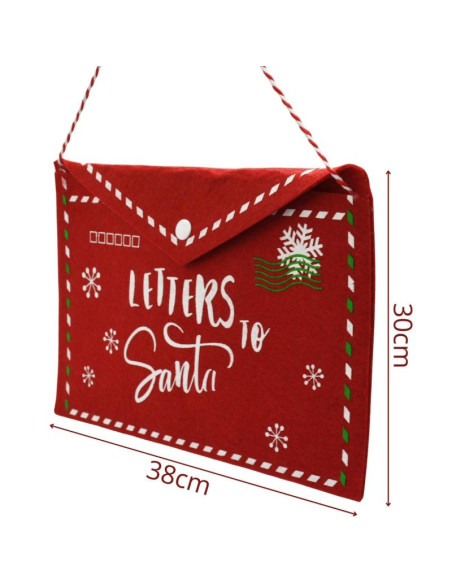 Koperta świąteczna list do świętego mikołaja filcowa 38x30cm letters santa