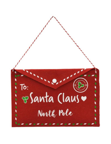 Koperta świąteczna list do świętego mikołaja filcowa 38x30cm santa claus