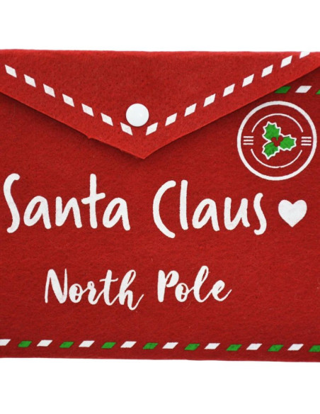 Koperta świąteczna list do świętego mikołaja filcowa 38x30cm santa claus