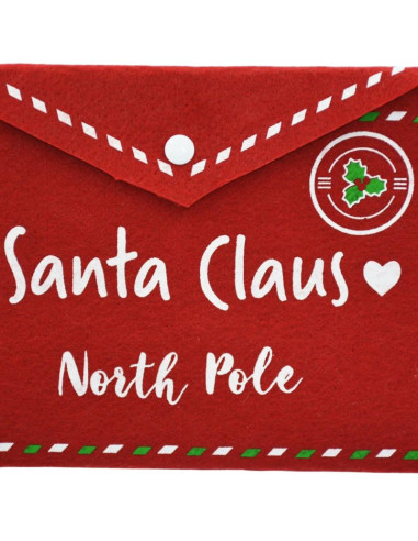 Koperta świąteczna list do świętego mikołaja filcowa 38x30cm santa claus