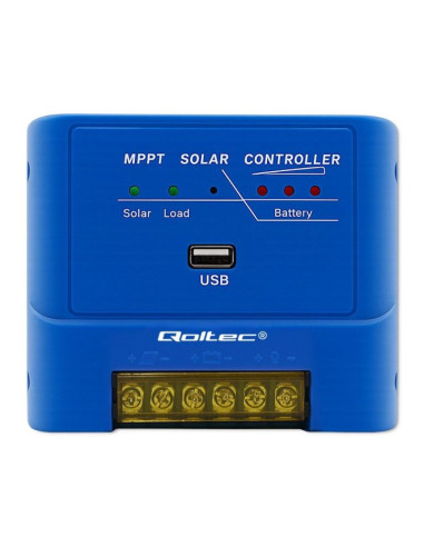Qoltec regulator ładowania mppt 15a do zasilania odbiorników dc i ładowania akumulatorów 12v/24v | lifepo4
