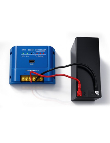 Qoltec regulator ładowania mppt 15a do zasilania odbiorników dc i ładowania akumulatorów 12v/24v | lifepo4