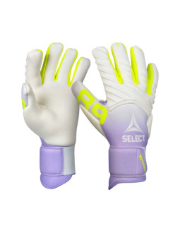 Rękawice bramkarskie select 89 women v26 fioletowo-biało-limonkowe 500097