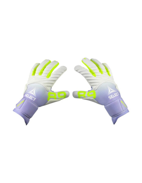 Rękawice bramkarskie select 89 women v26 fioletowo-biało-limonkowe 500097
