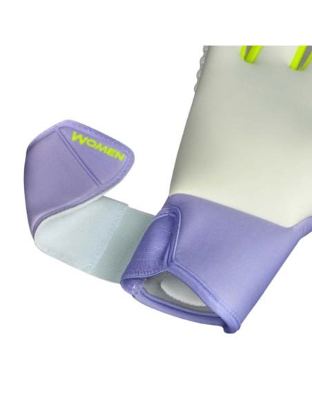 Rękawice bramkarskie select 89 women v26 fioletowo-biało-limonkowe 500097