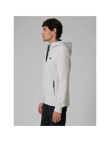Bluza treningowa regular ze strukturalnej dzianiny męska 4f 4fwaw26tfswm0891-11s