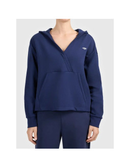 Kopertowa bluza z kapturem z bardzo miękkiej dzianiny damska 4f 4fwaw26tswsf2661-31s