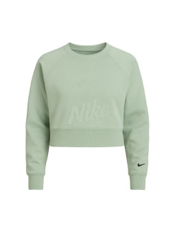 Bluza damska nike dri-fit fleece get fit lux crew sweatshirt zielona - cd4308-321