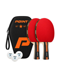 Zestaw do tenisa stołowego point 1-star 2 rakiety+3 piłki+pokrowiec kat00922