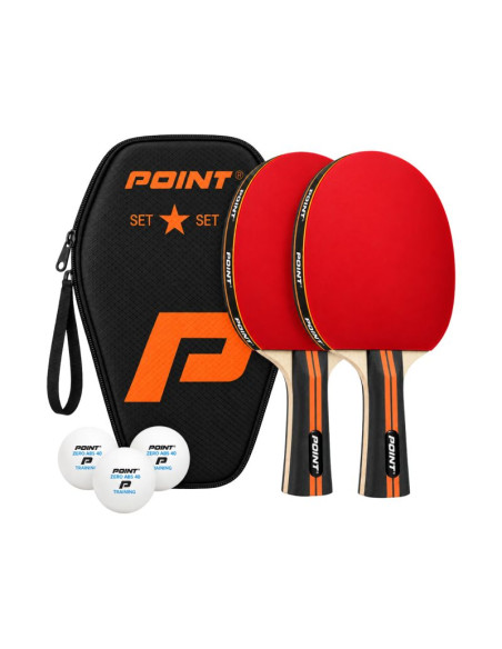 Zestaw do tenisa stołowego point 1-star 2 rakiety+3 piłki+pokrowiec kat00922