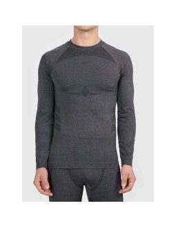 Bezszwowa bielizna narciarska termoaktywna z wykończeniem szybkoschnącym - longsleeve męski 4f 4fwaw26useam311-21m