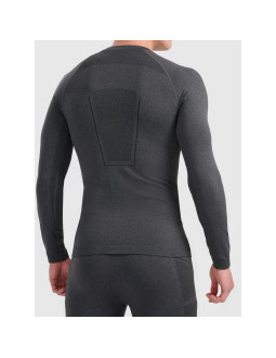 Bezszwowa bielizna narciarska termoaktywna z wykończeniem szybkoschnącym - longsleeve męski 4f 4fwaw26useam311-21m 2