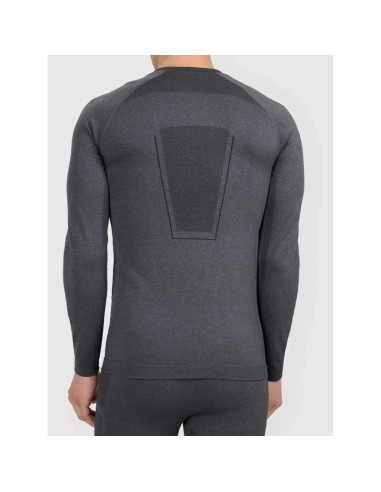 Bezszwowa bielizna narciarska termoaktywna z wykończeniem szybkoschnącym - longsleeve męski 4f 4fwaw26useam311-21m