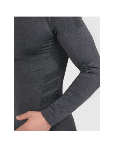 Bezszwowa bielizna narciarska termoaktywna z wykończeniem szybkoschnącym - longsleeve męski 4f 4fwaw26useam311-21m