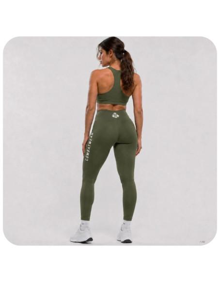 Legginsy damskie długie army green combatwear | dbx bushido