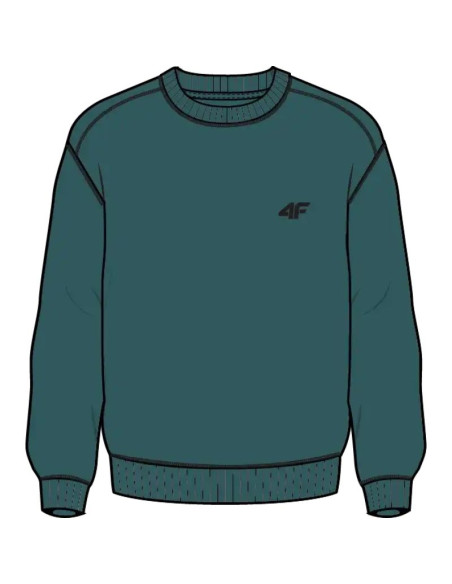 Bluza z okrągłym dekoltem nierozpinana męska 4f 4fwaw26tswsm2736-46s