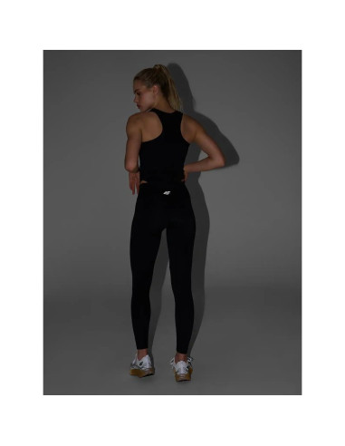 Legginsy z wysokim stanem i wykończeniem szybkoschnącym damskie 4f 4fwaw26tftif487-20s