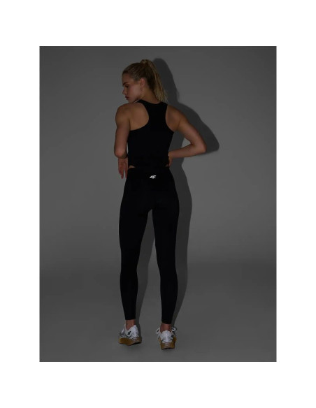 Legginsy z wysokim stanem i wykończeniem szybkoschnącym damskie 4f 4fwaw26tftif487-20s