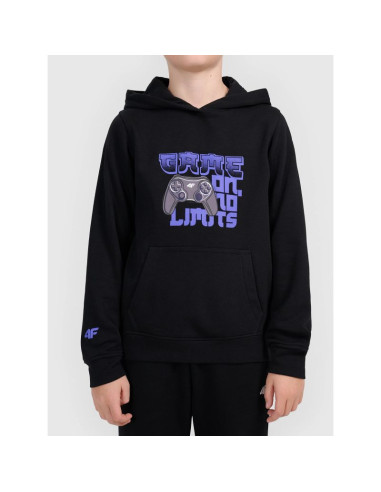 Bluza z kapturem i nadrukiem chłopieca 4f 4fjwaw26tswsm2690-20s