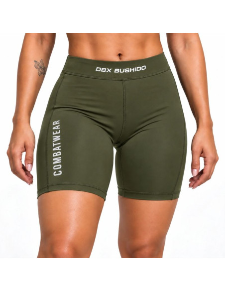 Spodenki kompresyjne damskie krótkie army green combatwear | dbx bushido