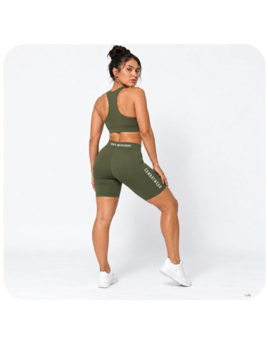 Spodenki kompresyjne damskie krótkie army green combatwear | dbx bushido