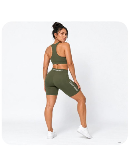Spodenki kompresyjne damskie krótkie army green combatwear | dbx bushido