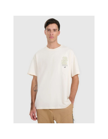 T-shirt oversize z nadrukiem męski 4f 4fraw25ttshm3220-11s