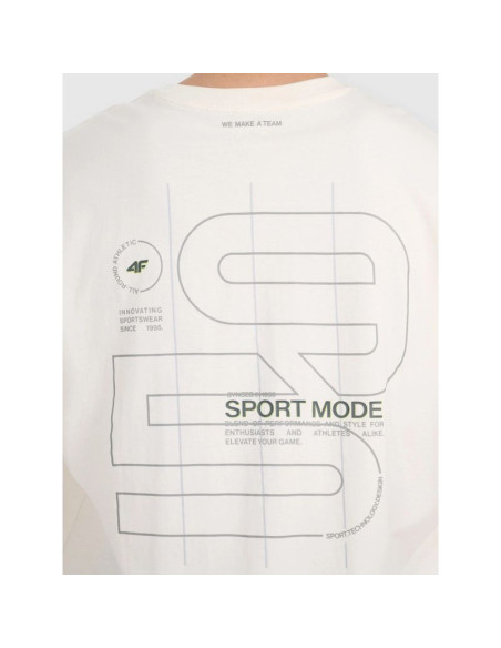 T-shirt oversize z nadrukiem męski 4f 4fraw25ttshm3220-11s