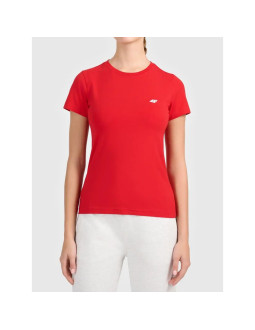T-shirt slim bawełniany damski 4f 4fwaw26ttshf3500-62s