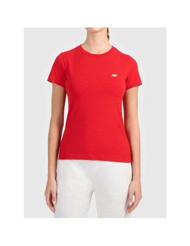 T-shirt slim bawełniany damski 4f 4fwaw26ttshf3500-62s
